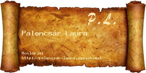 Palencsár Laura névjegykártya
